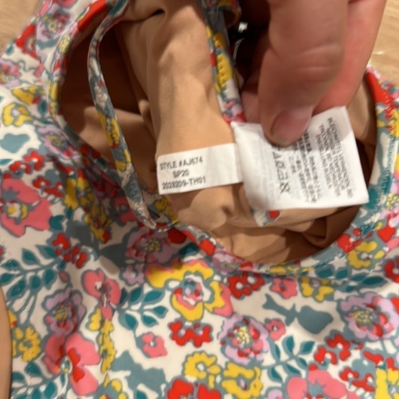 Crewcuts Floral One Piece Swimsuit ruffled 12 Girls - Picture 6 of 7